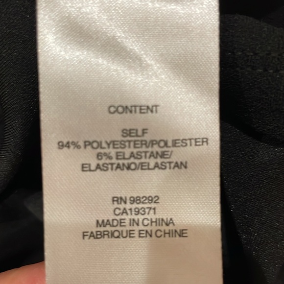 TIBI Structured Crepe V-Neck Shirred Wrap Top Black Women’s Size 8 NWT! - Picture 5 of 8